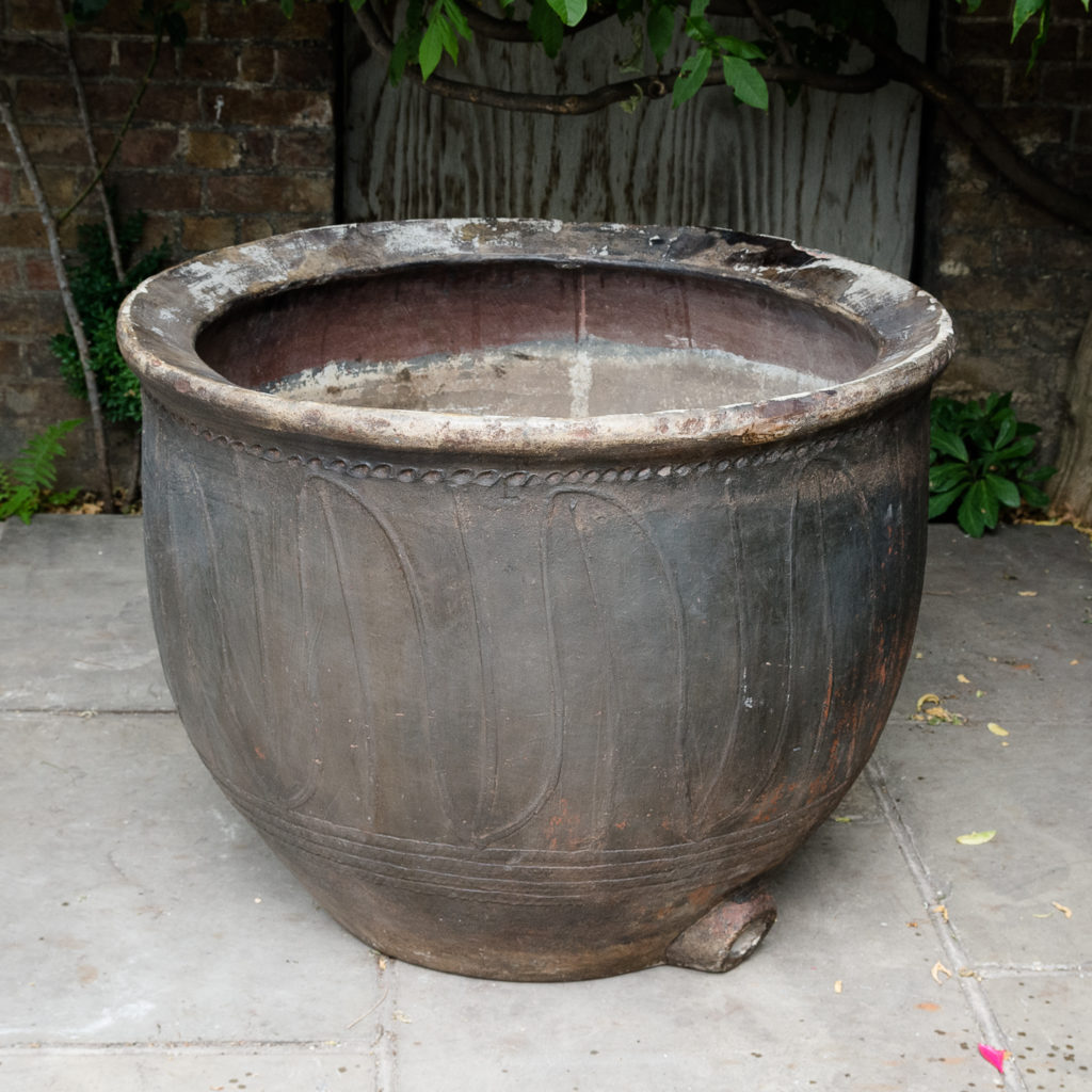 Large nineteenth century ironstone vat,