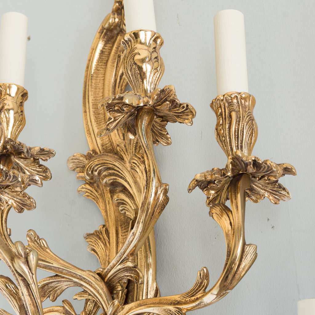 Large gold plated Louis XV style appliques,-129949