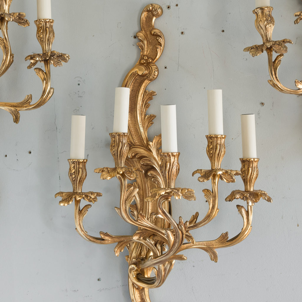 Large gold plated Louis XV style appliques,