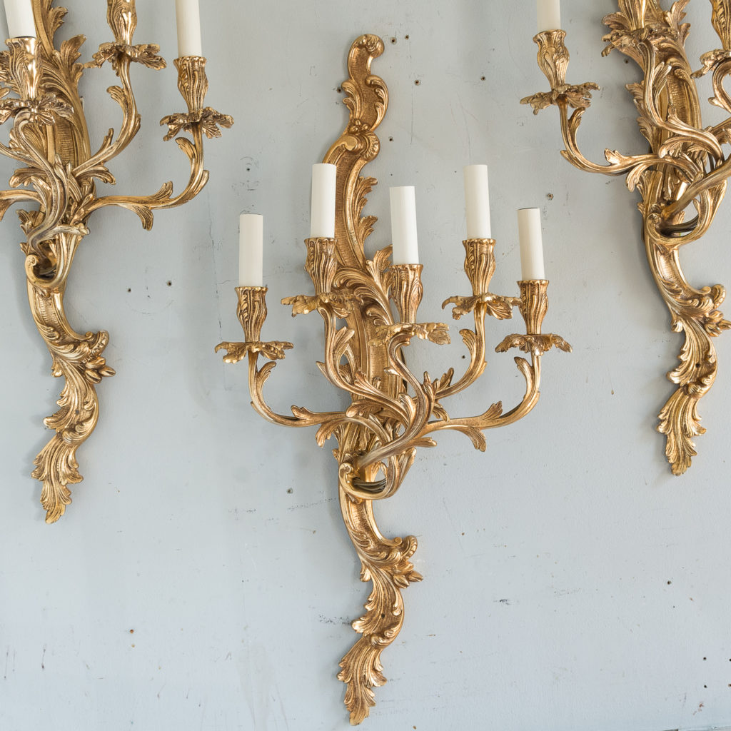 Large gold plated Louis XV style appliques,