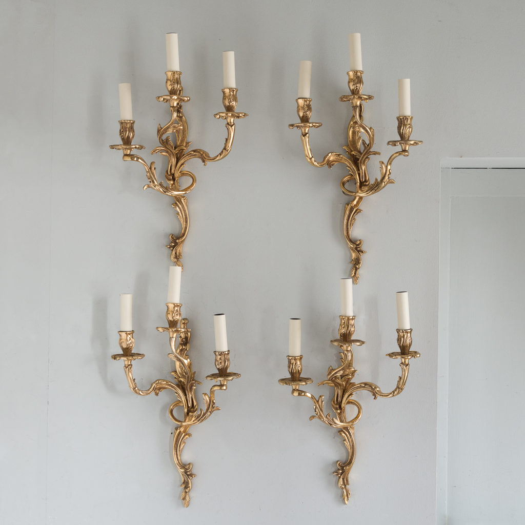 Gold plated Louis XV style appliques,