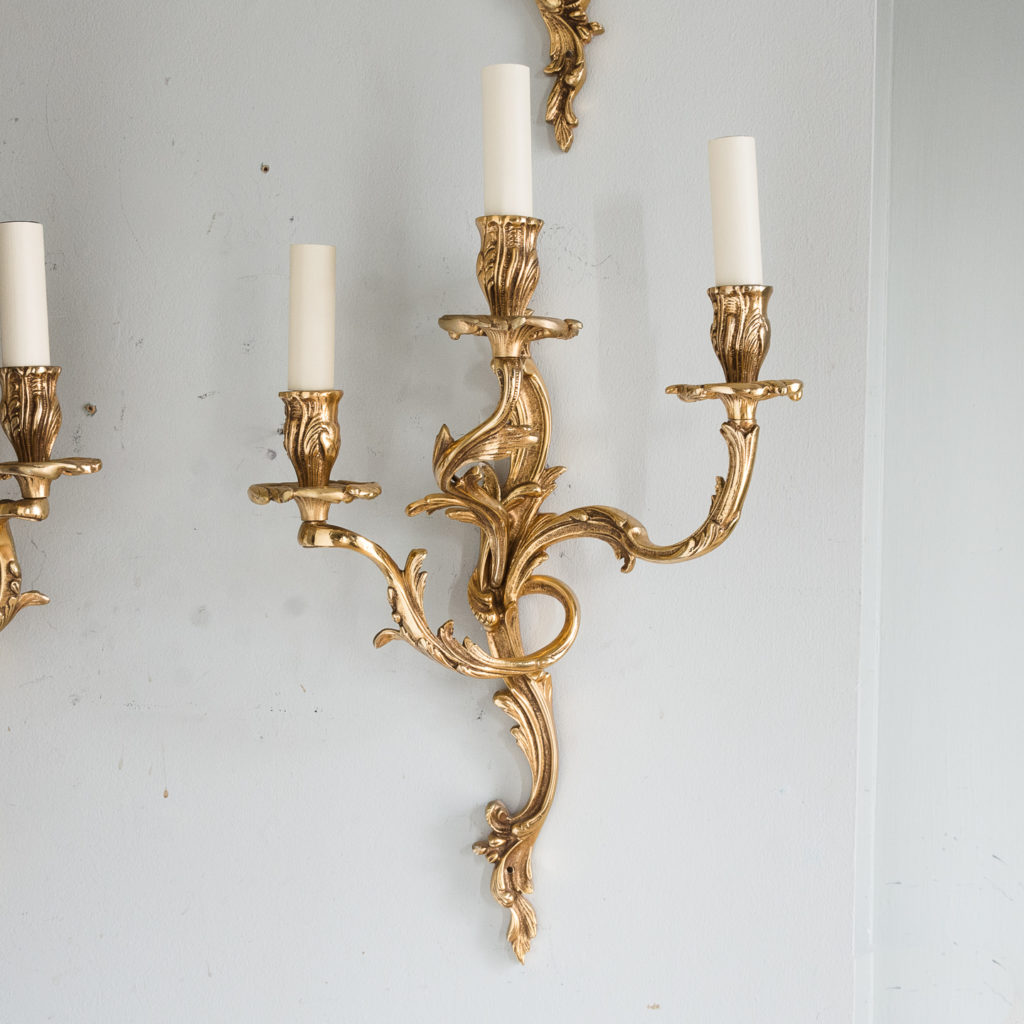 Gold plated Louis XV style appliques,