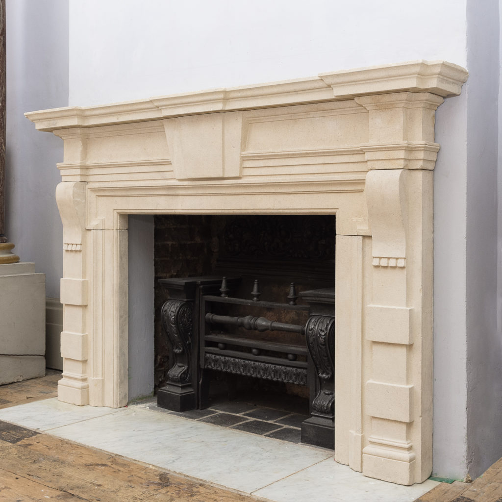 Early twentieth century Bathstone chimneypiece, -128848