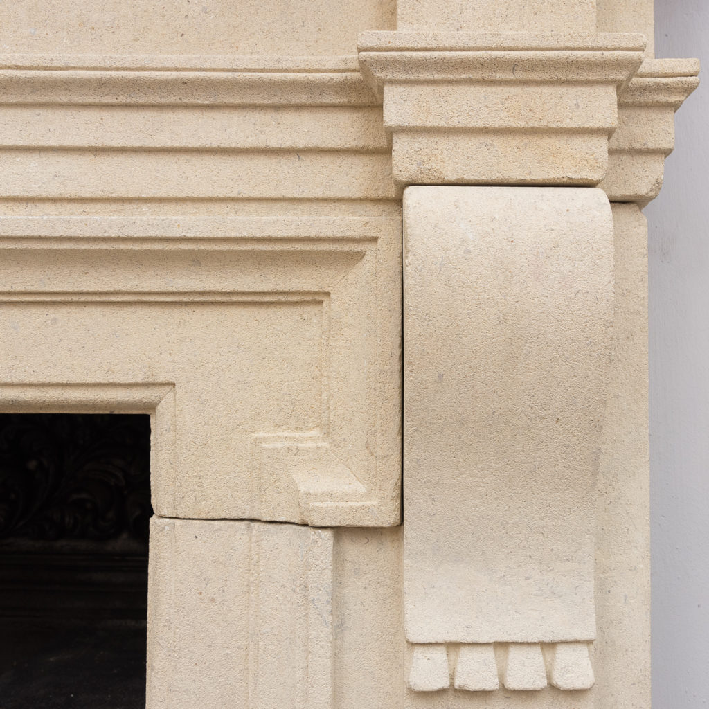 Early twentieth century Bathstone chimneypiece, -128849