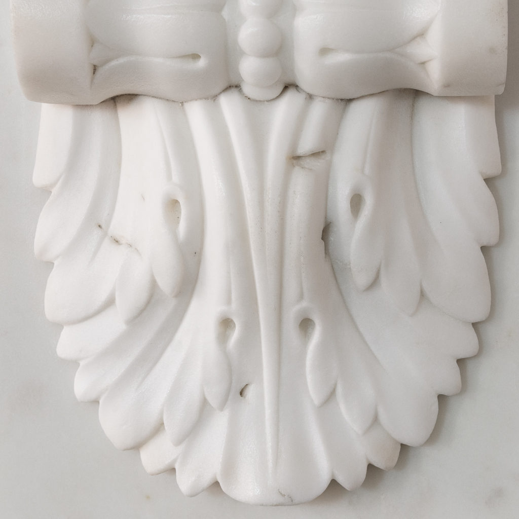 Early Victorian statuary marble chimneypiece,-130416