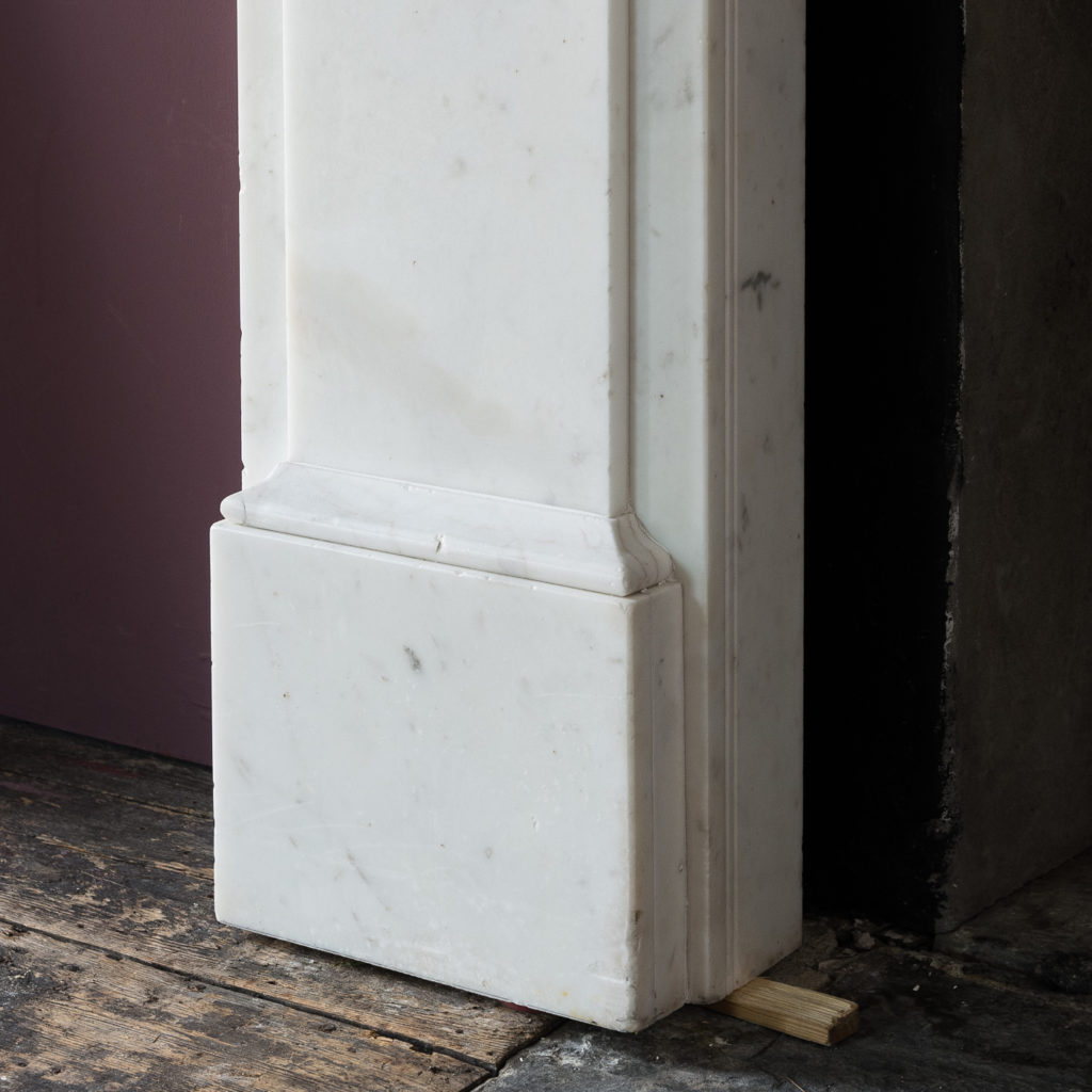 Early Victorian statuary marble chimneypiece,-130413