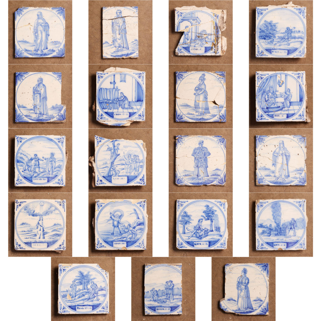 Dutch delft 'bijbeltegel' -130247