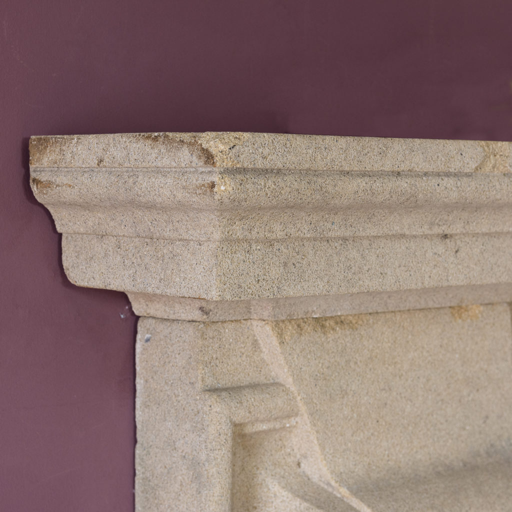 English Baroque style stone chimneypiece,-130476