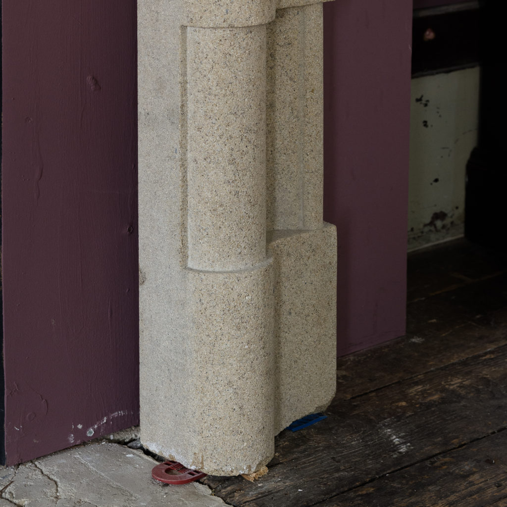 English Baroque style stone chimneypiece,-130471