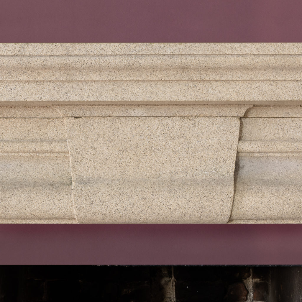 English Baroque style stone chimneypiece,-130475