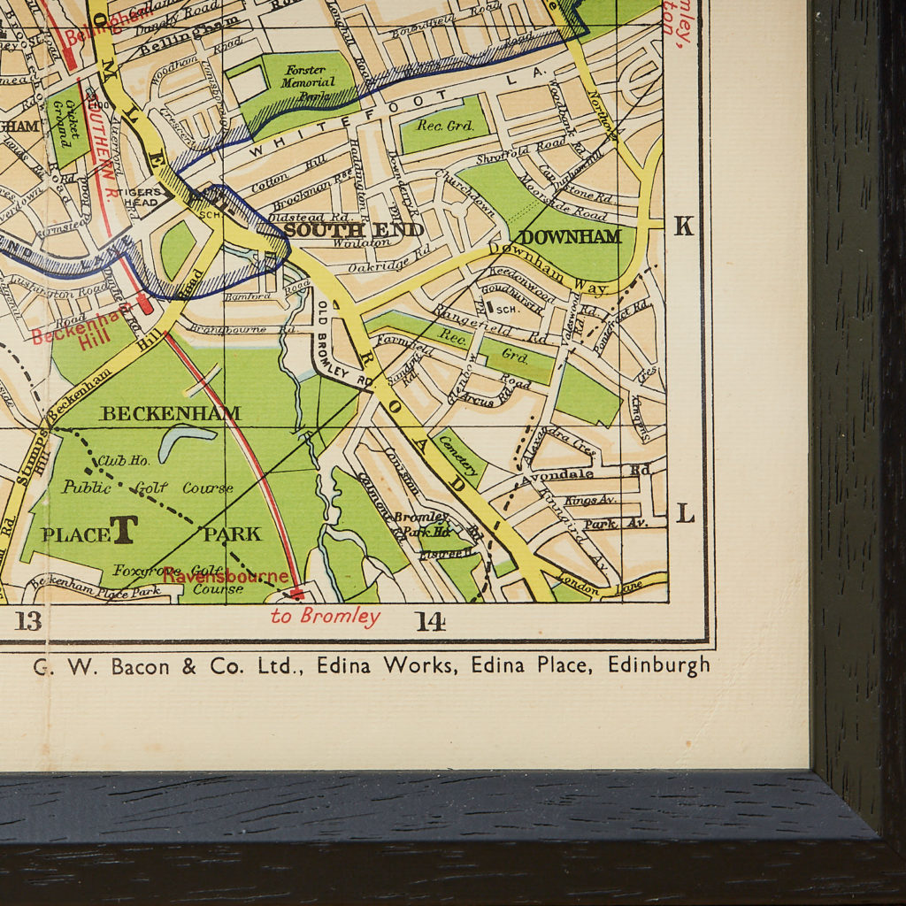 Bacon's large print map of London,-130890