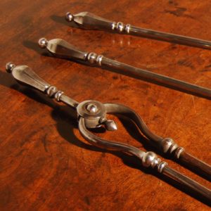A set of English steel fire tools-0