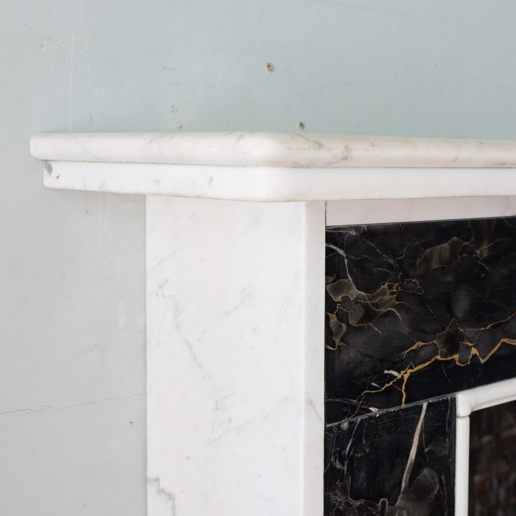 Portoro and Carrara marble chimneypiece,-130678