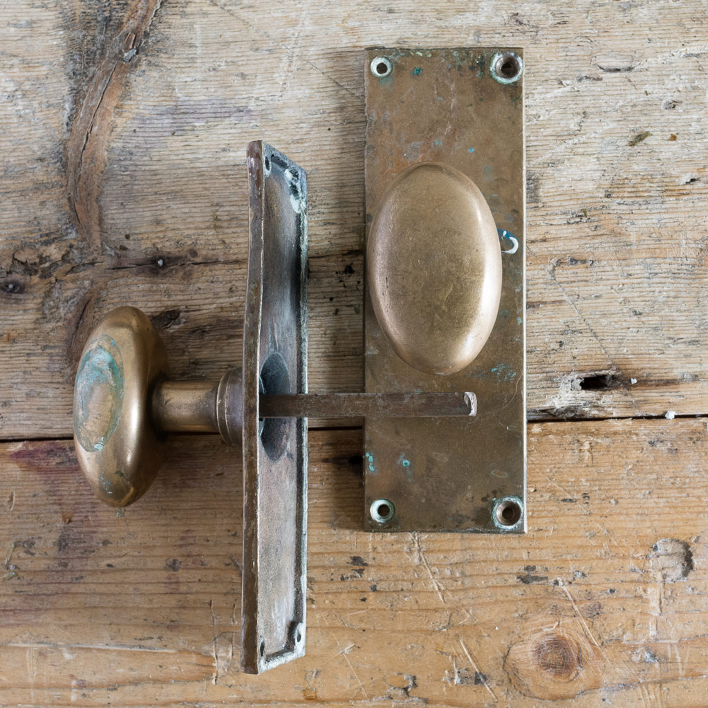 Early twentieth century brass door knobs,-131522