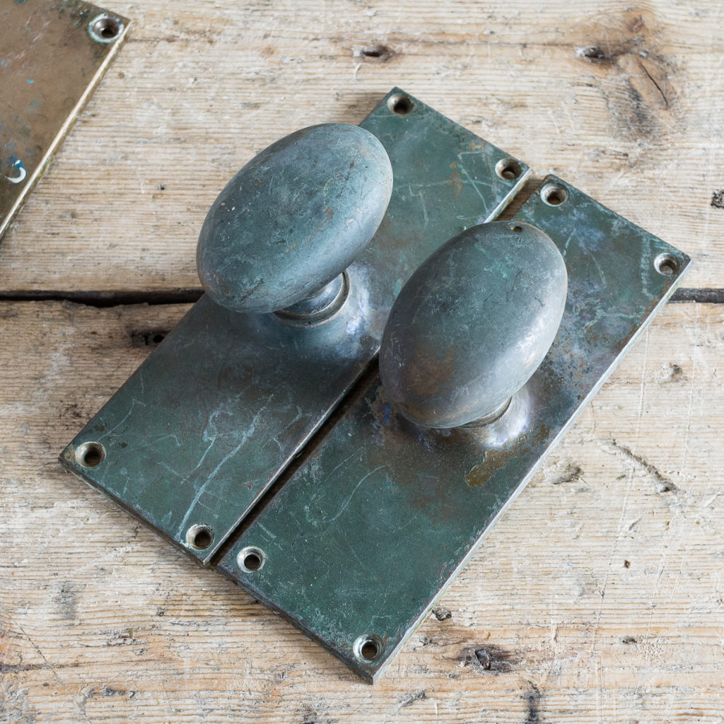Early twentieth century brass door knobs,