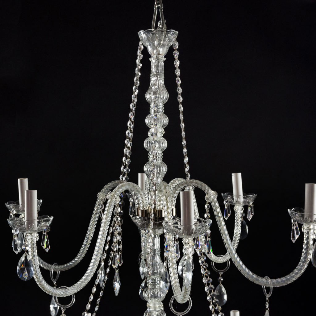 Large eighteenth light moulded glass chandelier,-131740