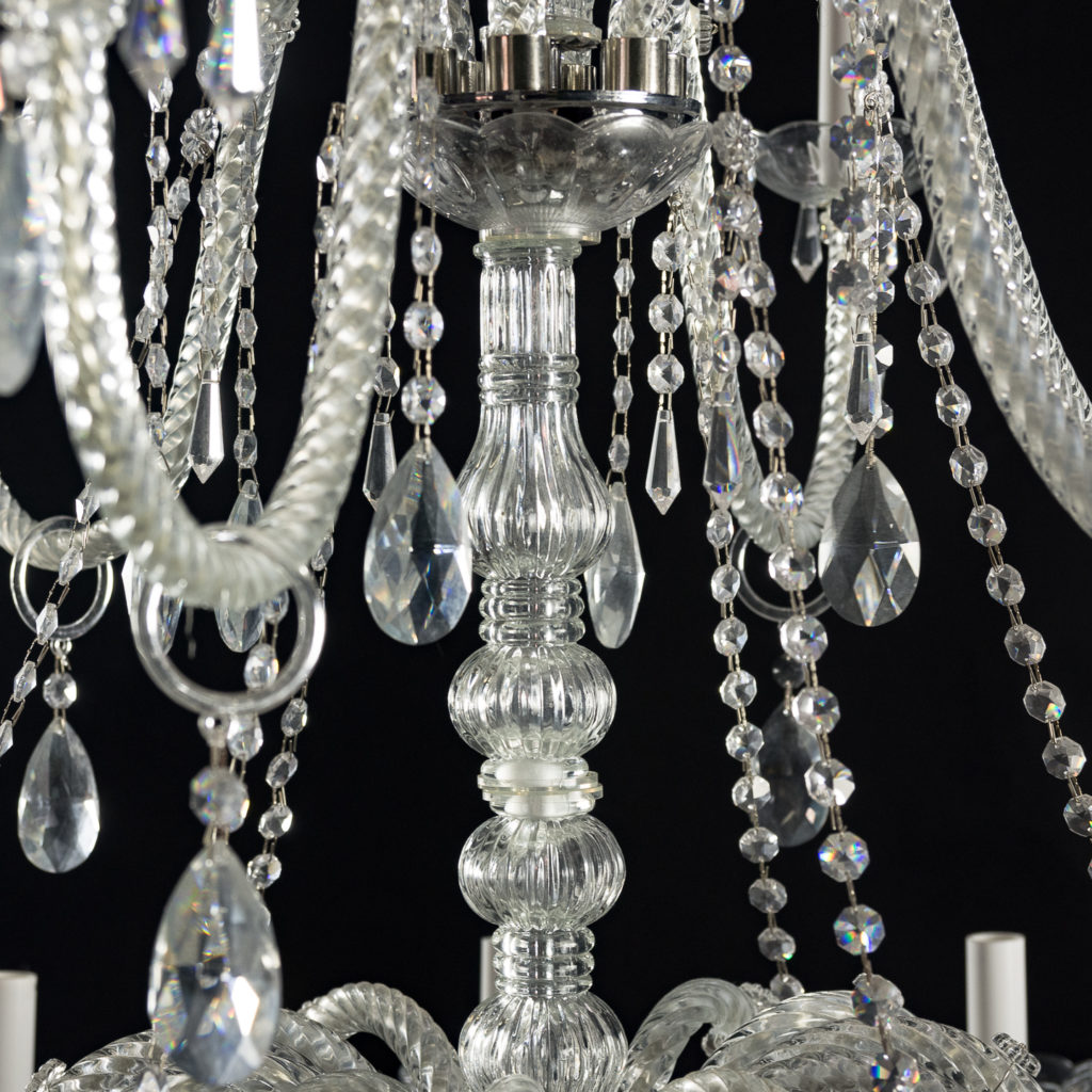 Large eighteenth light moulded glass chandelier,-131741