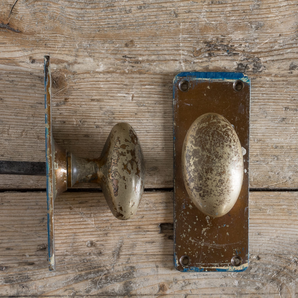 Early twentieth century brass door knobs,