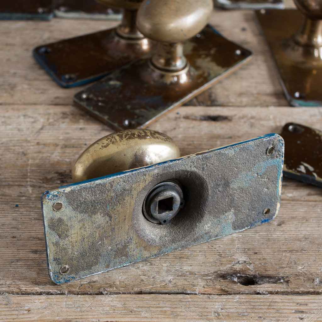 Early twentieth century brass door knobs,