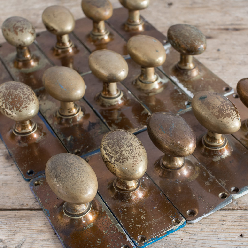 Early twentieth century brass door knobs,