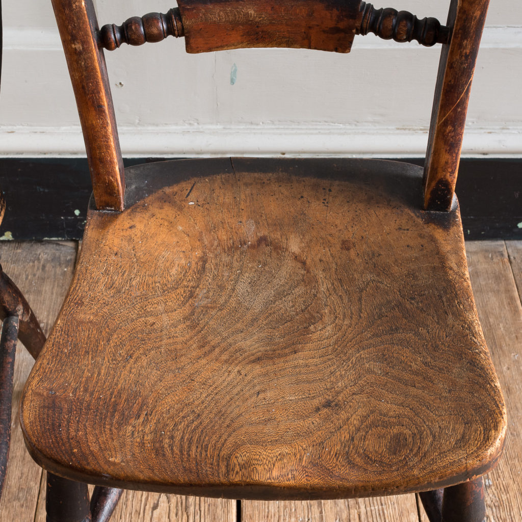 Pair of mid-nineteenth century Thames Valley Windsor chairs,-131997