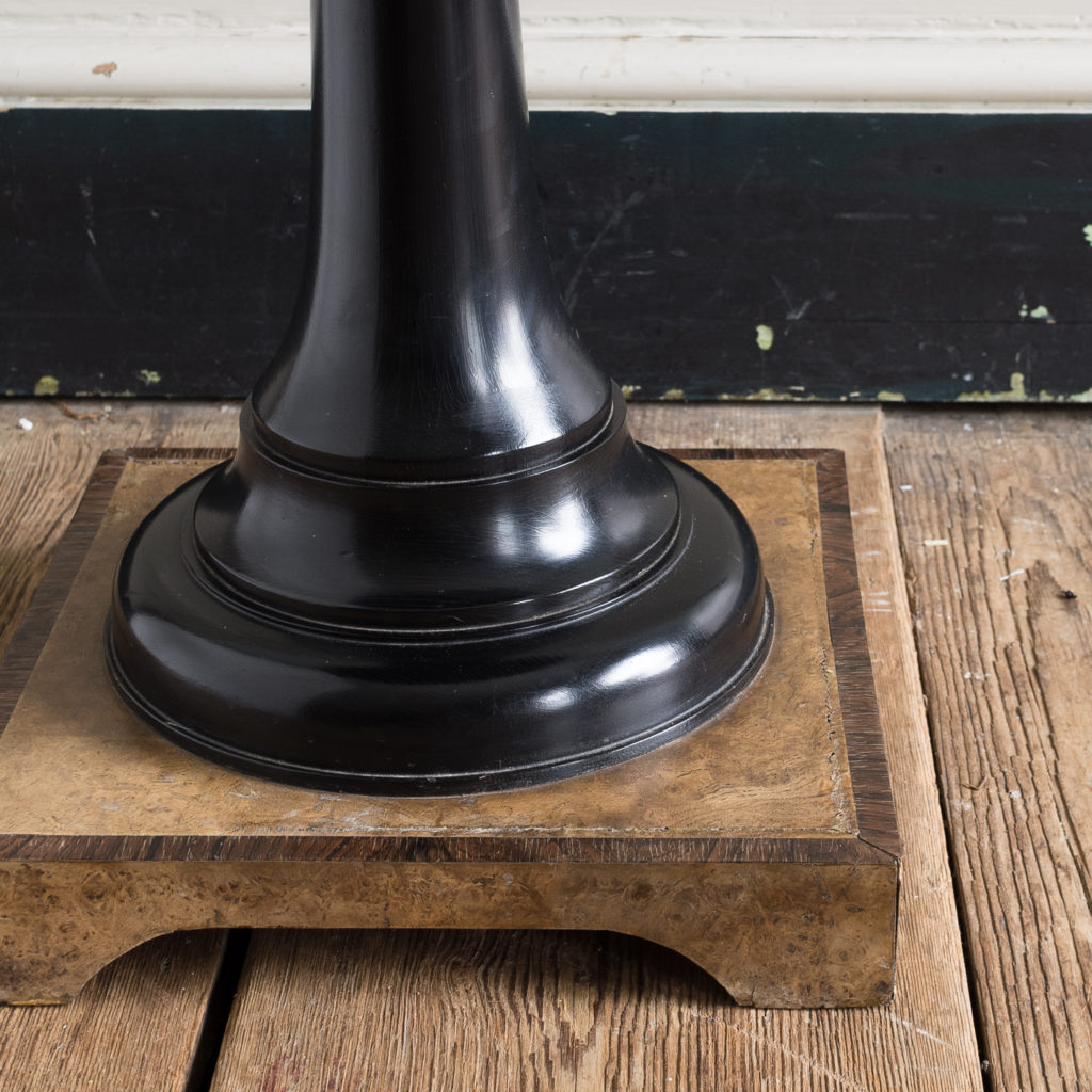 Regency style pollard oak, ebony and rosewood occasional table,-132339