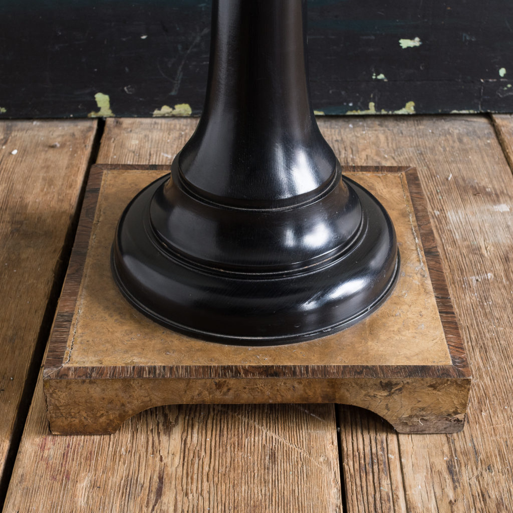 Regency style pollard oak, ebony and rosewood occasional table,-132340