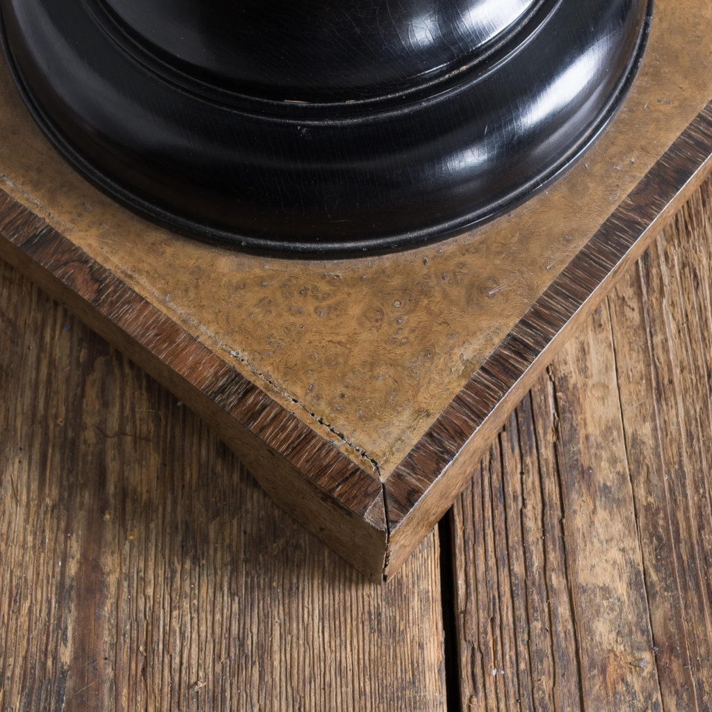 Regency style pollard oak, ebony and rosewood occasional table,-132342