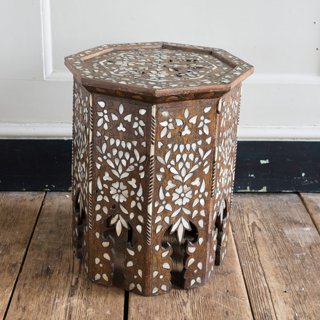 Early twentieth century Syrian octagonal occasional table,