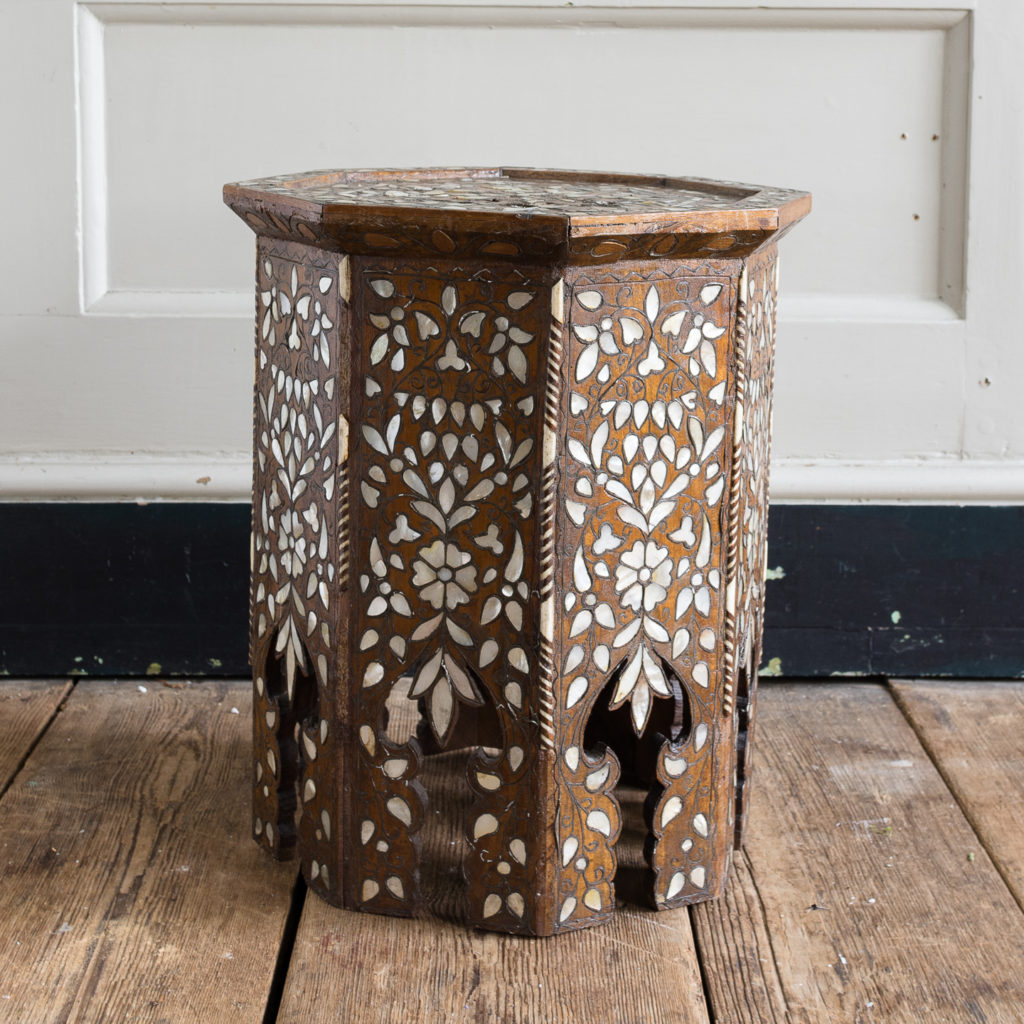 Early twentieth century Syrian octagonal occasional table,