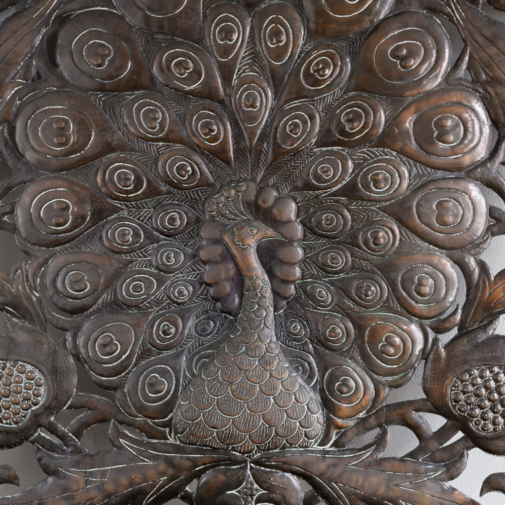 Arts and Crafts copper repousse decorative panel,-132191