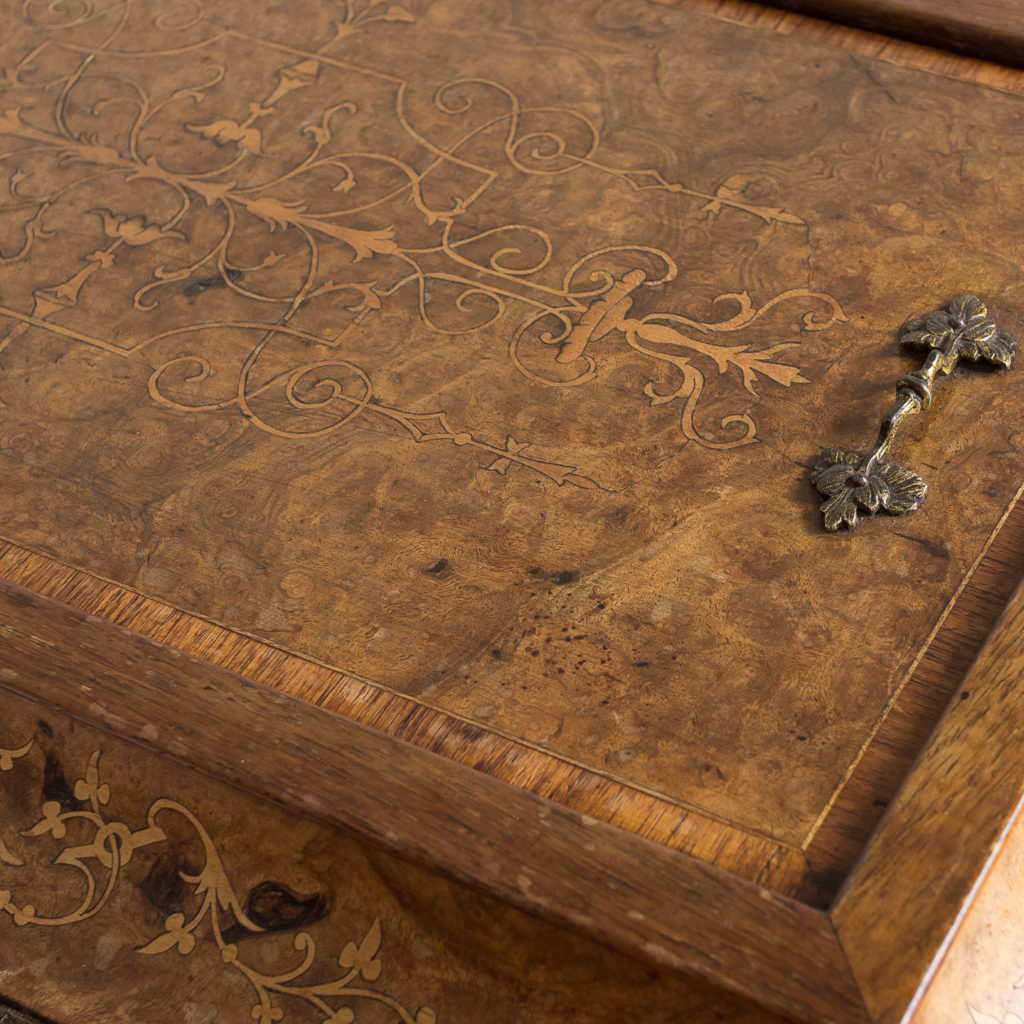 Victorian burr walnut work table,-132161