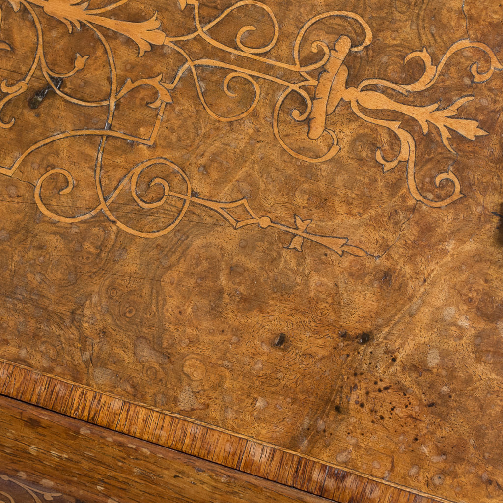 Victorian burr walnut work table,-132165
