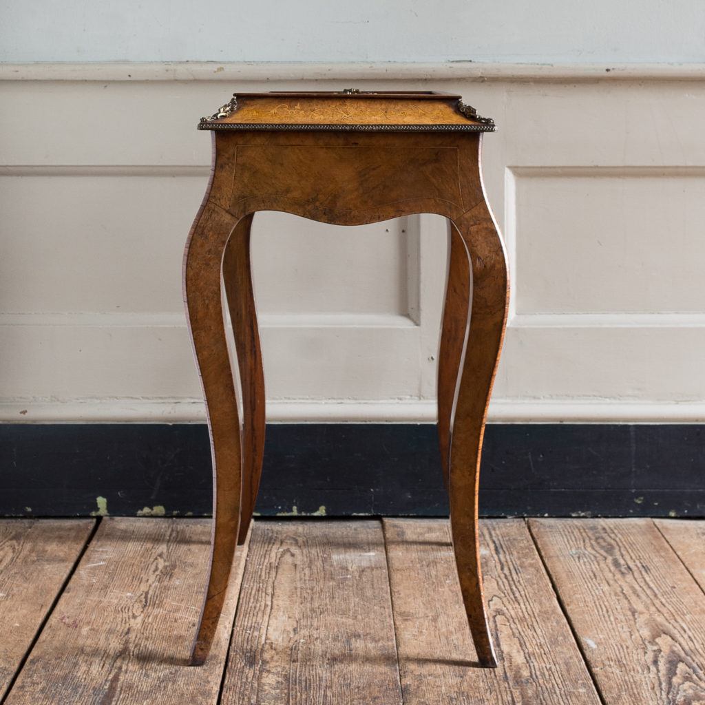 Victorian burr walnut jardinière table,