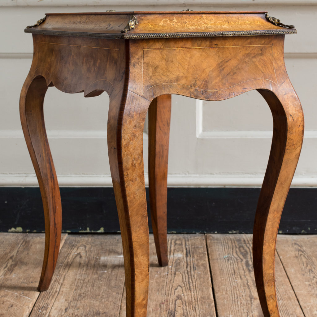 Victorian burr walnut work table,-132152