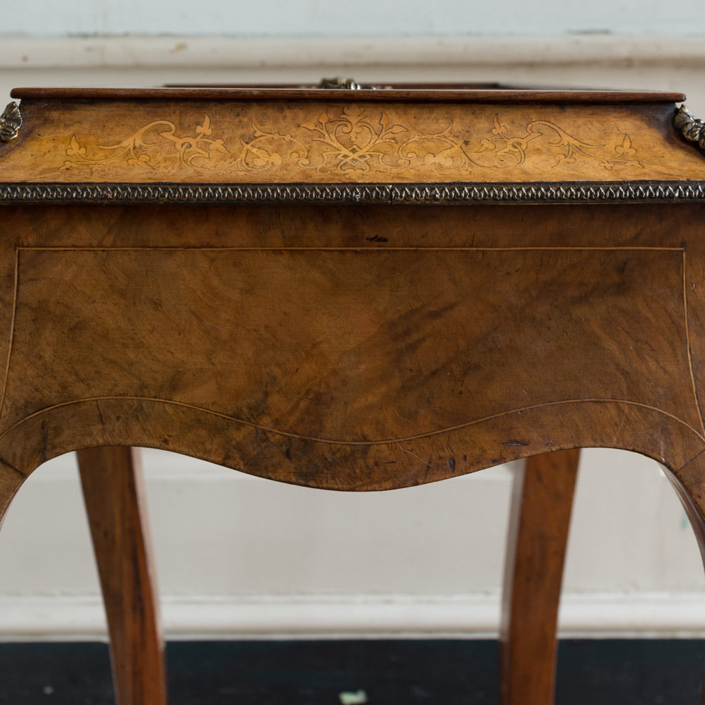 Victorian burr walnut work table,-132155