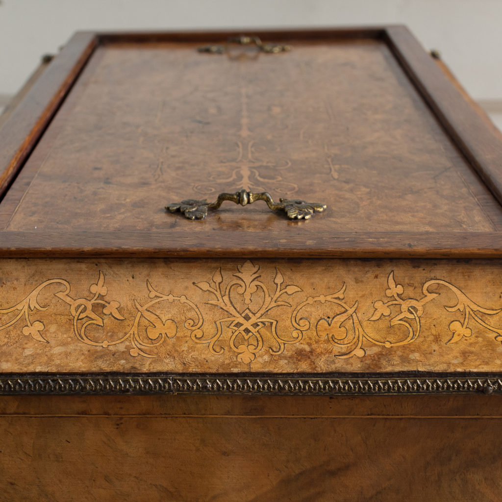 Victorian burr walnut work table,-132158