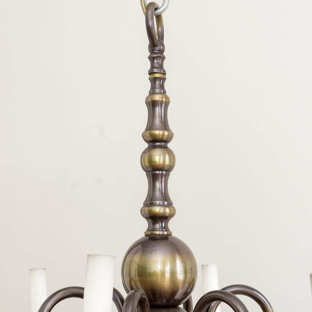 Twelve light Flemish style chandelier,-132904