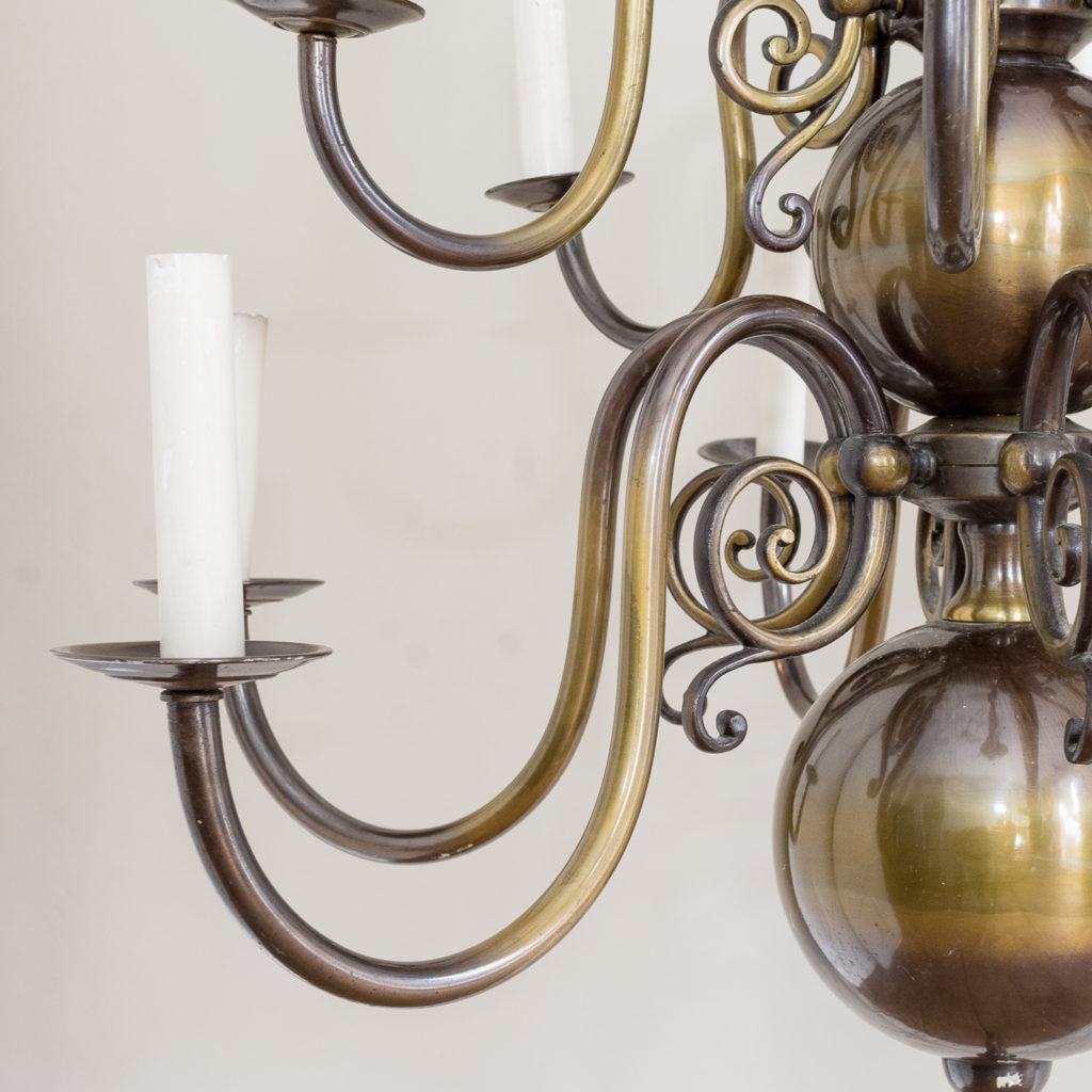 Twelve light Flemish style chandelier,-132905