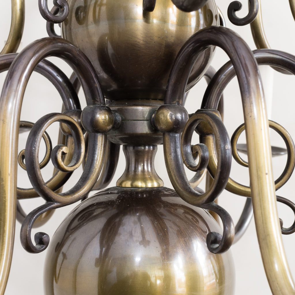 Twelve light Flemish style chandelier,-132906