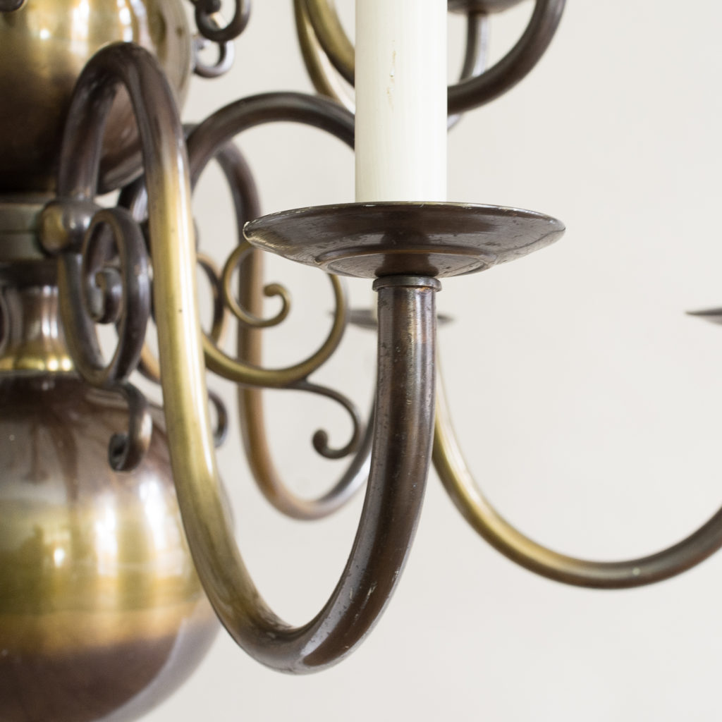 Twelve light Flemish style chandelier,-132908