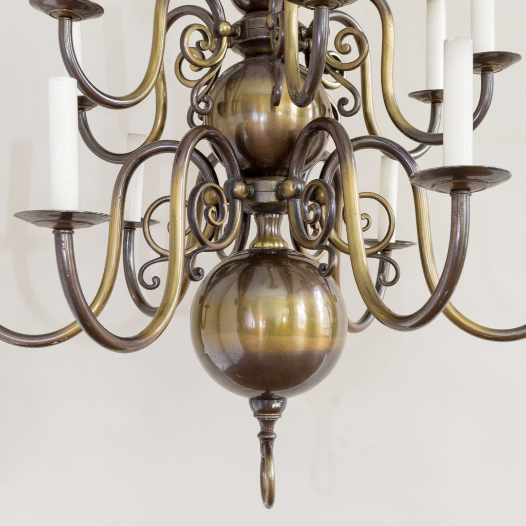 Twelve light Flemish style chandelier,-132909
