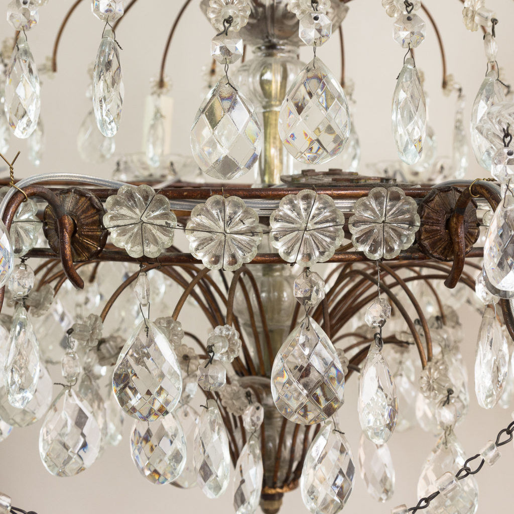 Early twentieth century Continental moulded glass chandelier,-132855