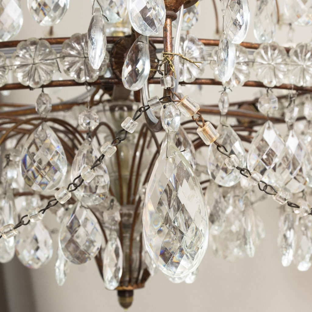 Early twentieth century Continental moulded glass chandelier,-132853