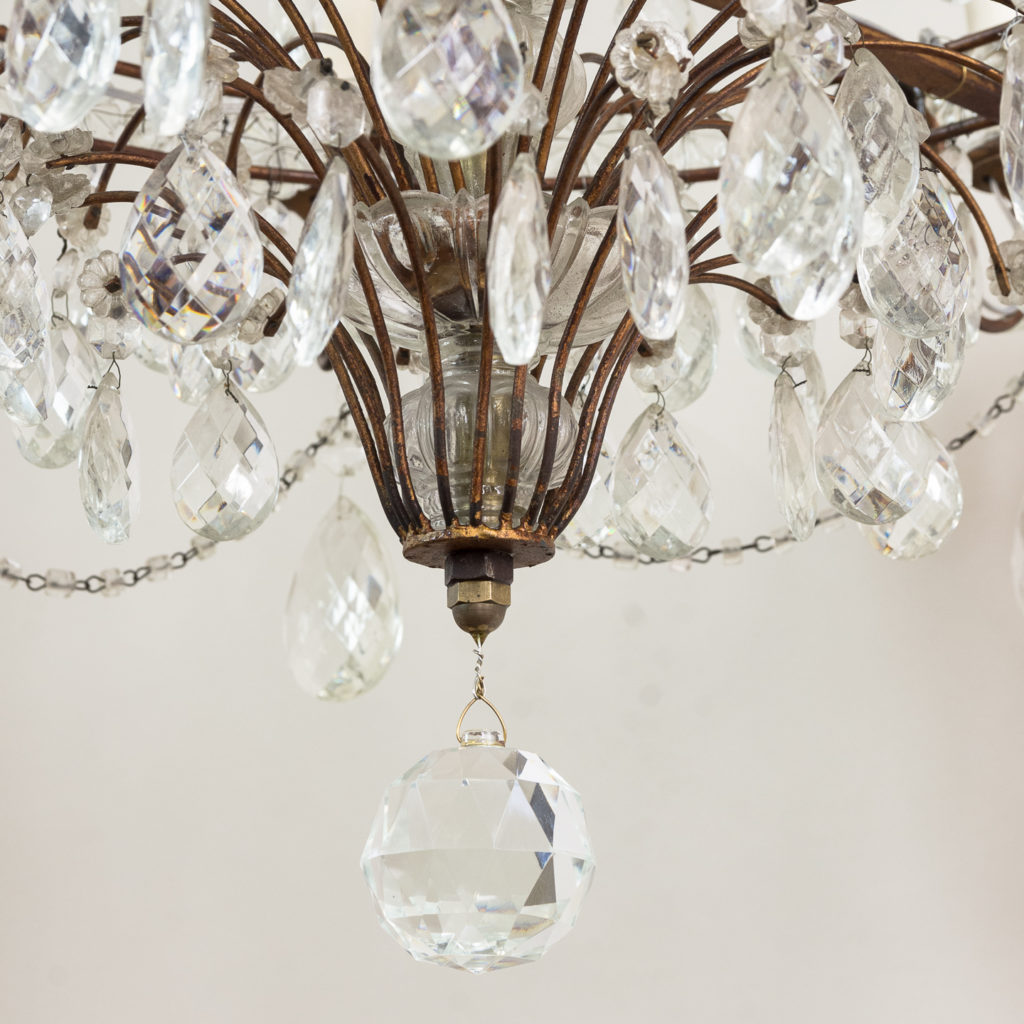 Early twentieth century Continental moulded glass chandelier,-132854