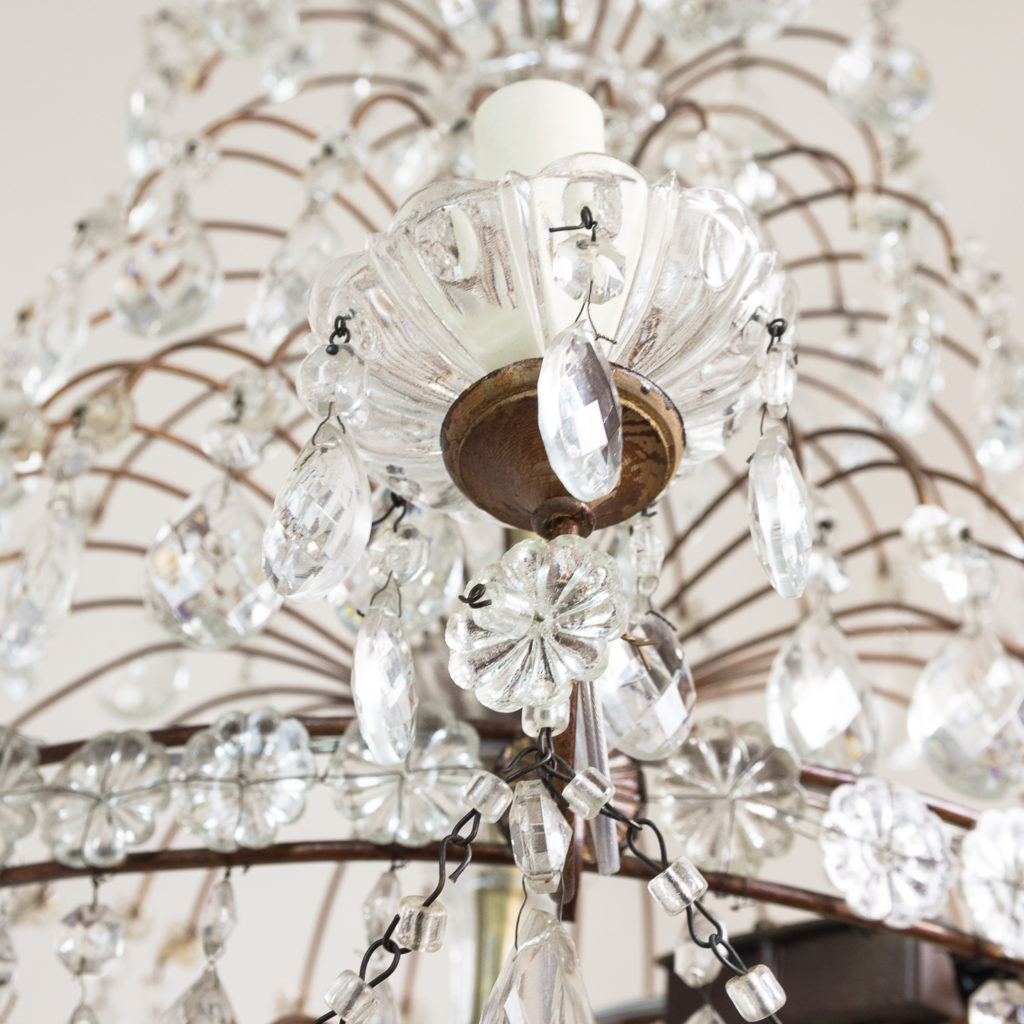 Early twentieth century Continental moulded glass chandelier,-132857