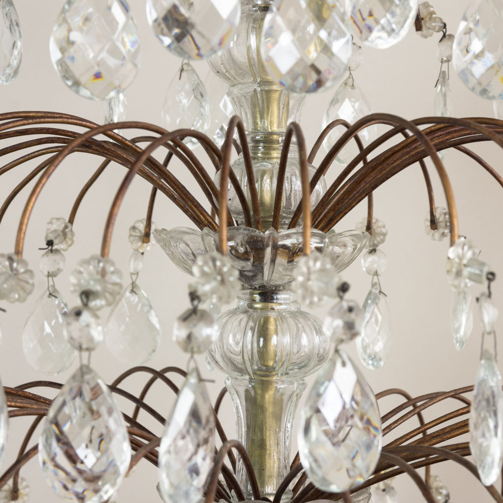 Early twentieth century Continental moulded glass chandelier,-132846