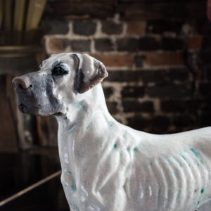 Studio pottery Great Dane,
