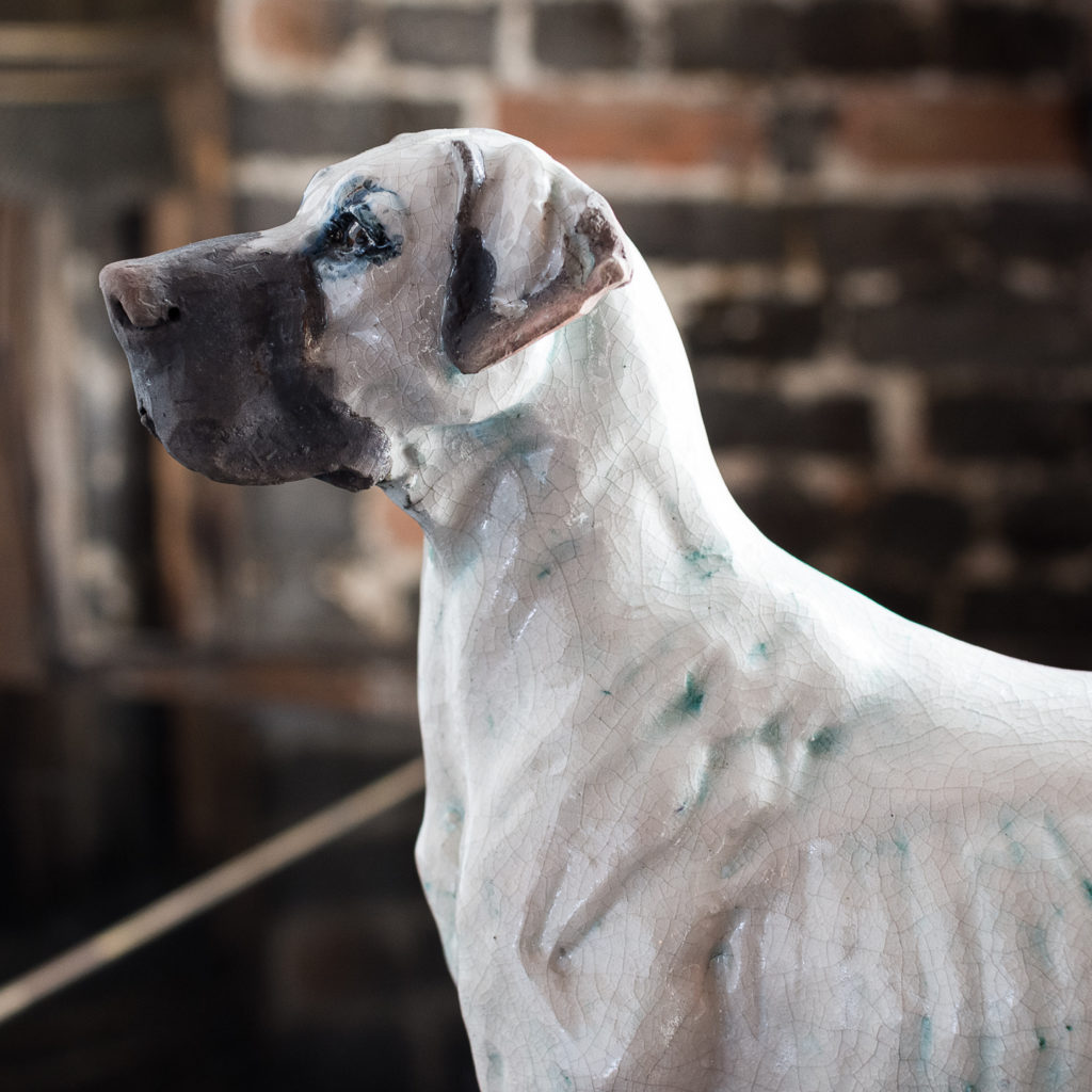 Studio pottery Great Dane,