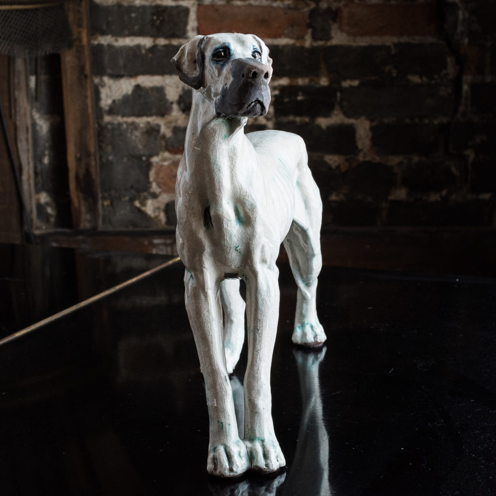 Studio pottery Great Dane,